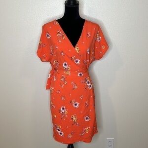 Studio B by Bobeau Floral Wrap Around Dress Medium